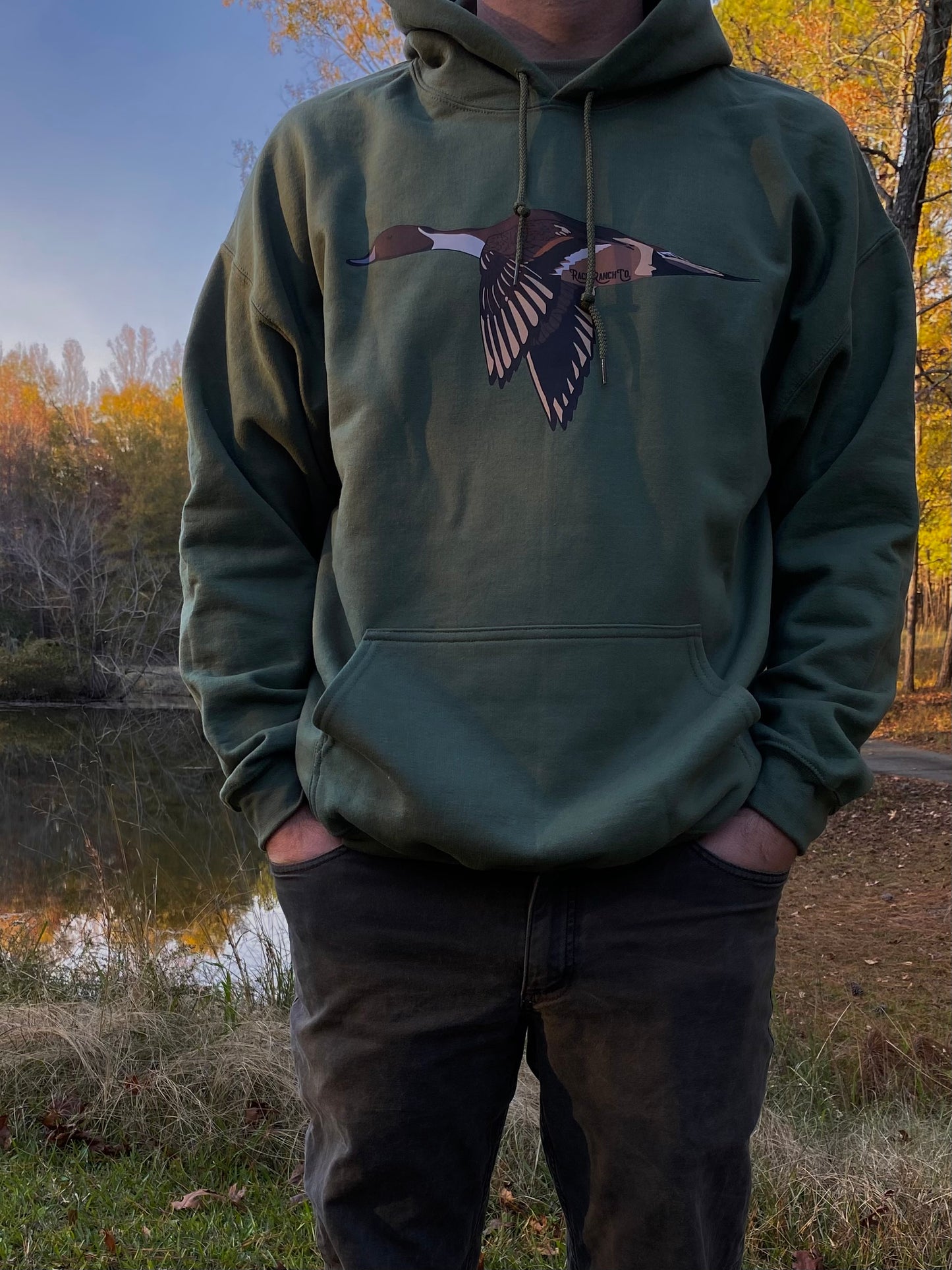 Pintail Military Green Hoodie